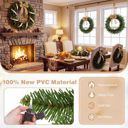 GOFLAME Nesting Christmas Wreaths Set of 6
