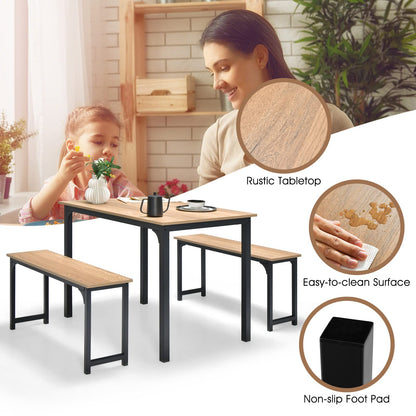 Goflame Dining Table Set for 4, Industrial Kitchen Table Set