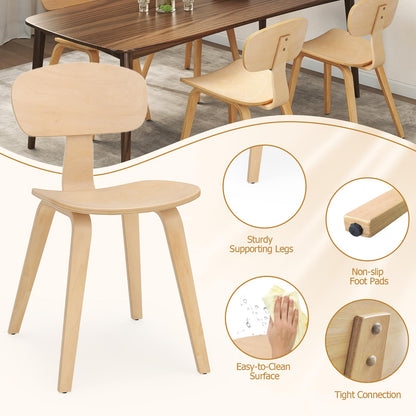 Goflame Modern Dining Chair Set of 2/4 with Wide Seat