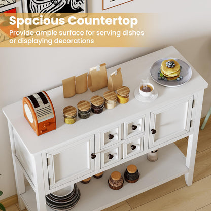 Goflame Sideboard Buffet Cabinet with Storage, 42’’ Wood Credenza