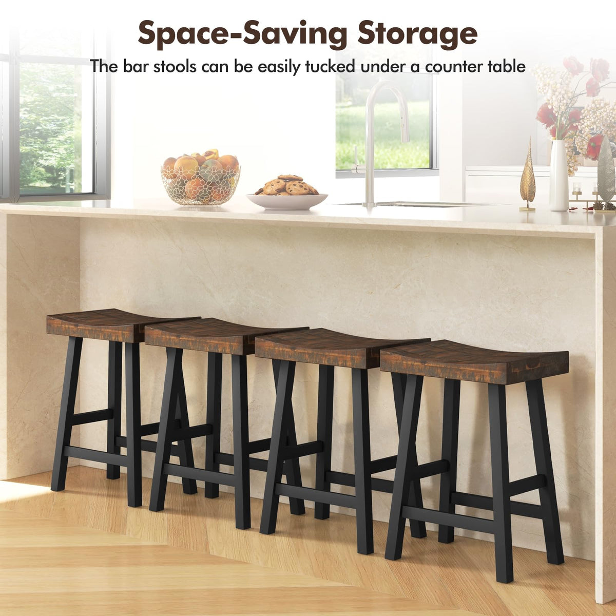 GOFLAME 24”/29”  Bar Stools Set of 2/4 for Kitchen
