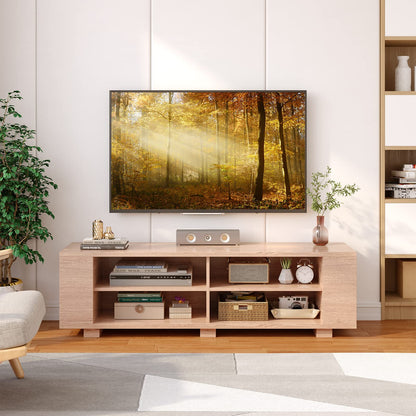 Goflame TV Stand Entertainment Center - Farmhouse Television Table up to 65 Inches TVs, 7 Colors