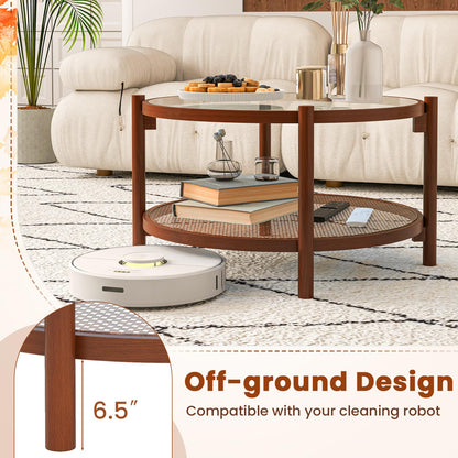 Goflame Rattan Coffee Table