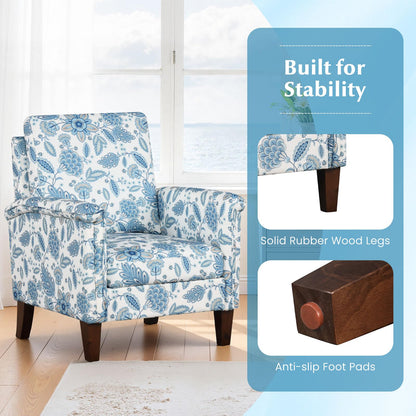Goflame Upholstered Accent Chair with Floral Pattern