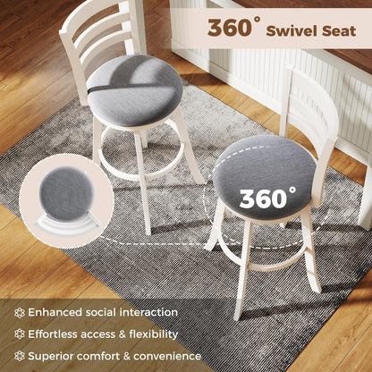 Goflame 30.5" Bar Height Stools Set of 2/4 with Fabric Upholstered Seat