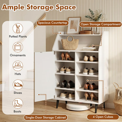 Goflame Shoe Storage Cabinet w/Single-Door