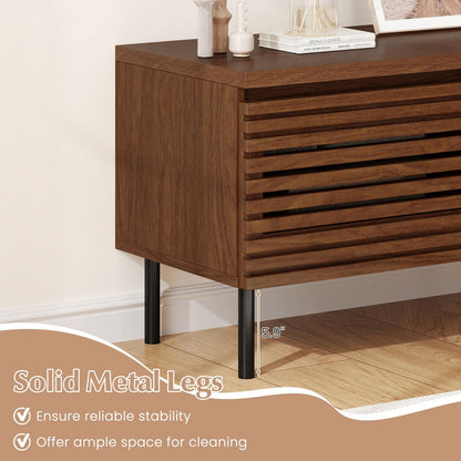 Goflame Mid Century Modern TV Stand for 40 Inch TV with 2 Hidden Compartments