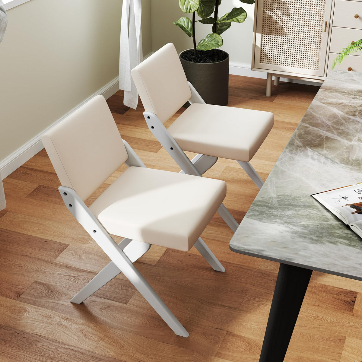 Goflame Wooden Dining Chairs
