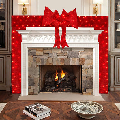 Goflame Lighted Christmas Doorway Arch, Light-up Xmas Decoration with 240 LED Lights