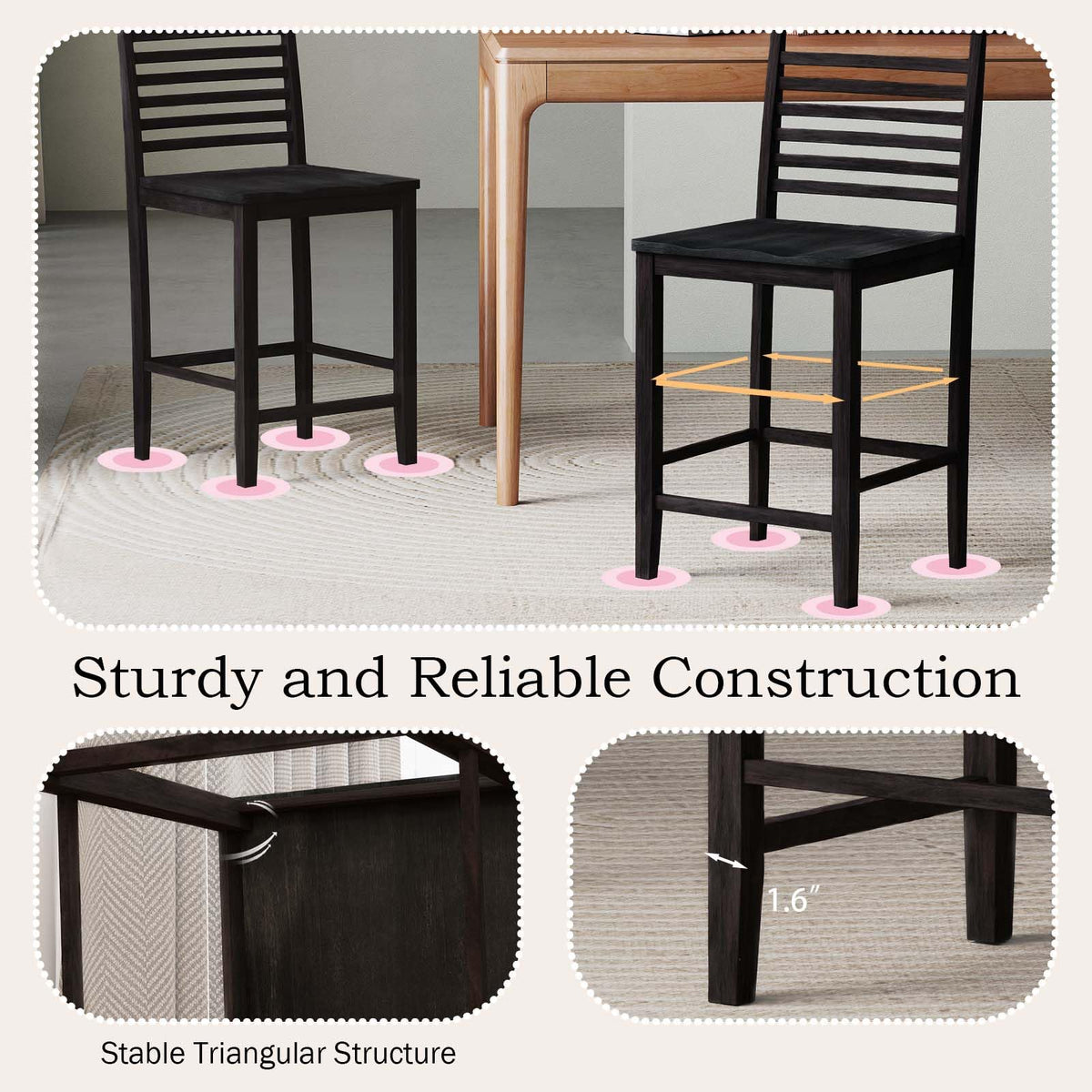 Goflame Counter Height Bar Stools Set of 2/4