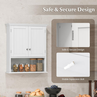 Goflame Wall Mounted Medicine Cabinets - Above Toilet Bathroom Cabinet with Adjustable Shelf