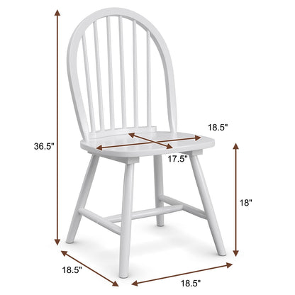 Goflame Wood Dining Chairs, French Country Armless Spindle Back Dining Chairs