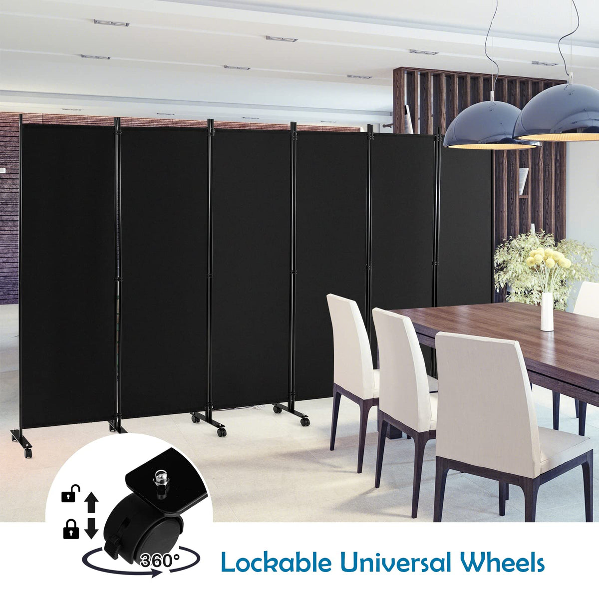 GOFLAME 6 Panel Folding Room Divider for Home Office
