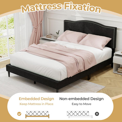 Goflame Queen Bed Frame with Headboard
