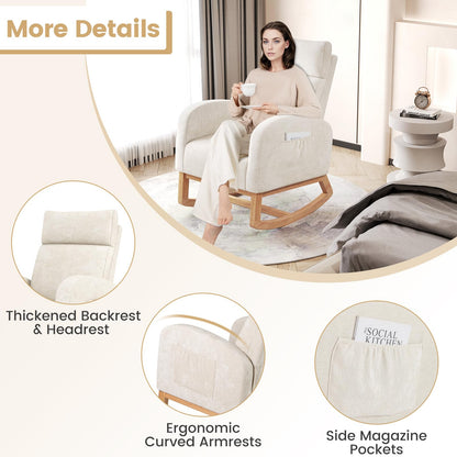 Goflame Rocking Chair Nursery for Living Room
