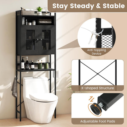Goflame Over The Toilet Storage Cabinet for Laundry Room