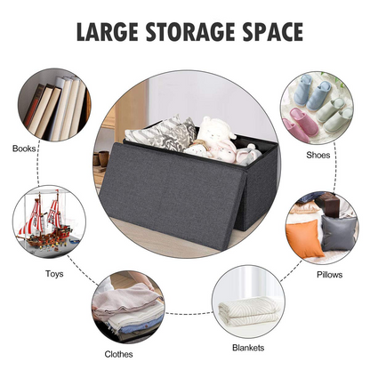 Goflame Folding Storage Ottoman 30 Inches W/ Lift Top