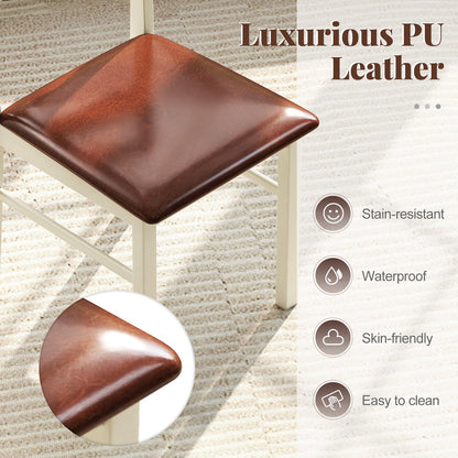 Goflame PU Leather Upholstered Kitchen Chair