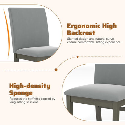 Goflame Upholstered Dining Chairs Set for Restaurant