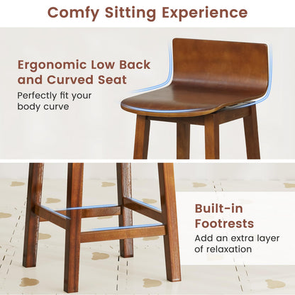 Goflame 24.5" Swivel Bar Stools Set of 2/4