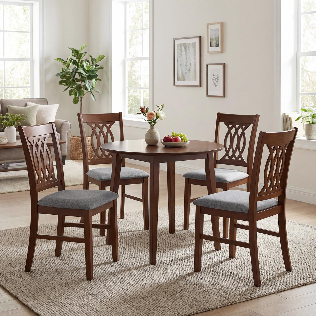 Goflame Upholstered Dining Chairs Set of 2/4 for Kitchen