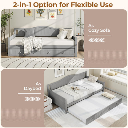 Goflame Twin Daybed with Trundle