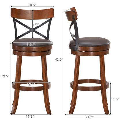 Goflame 25”Height Kitchen Counter Bar Stools for Kitchen Island, Pub, and Restaurant