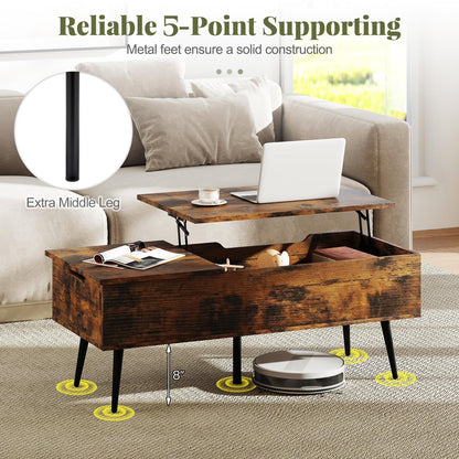 Goflame Lift Top Coffee Table for Living Room