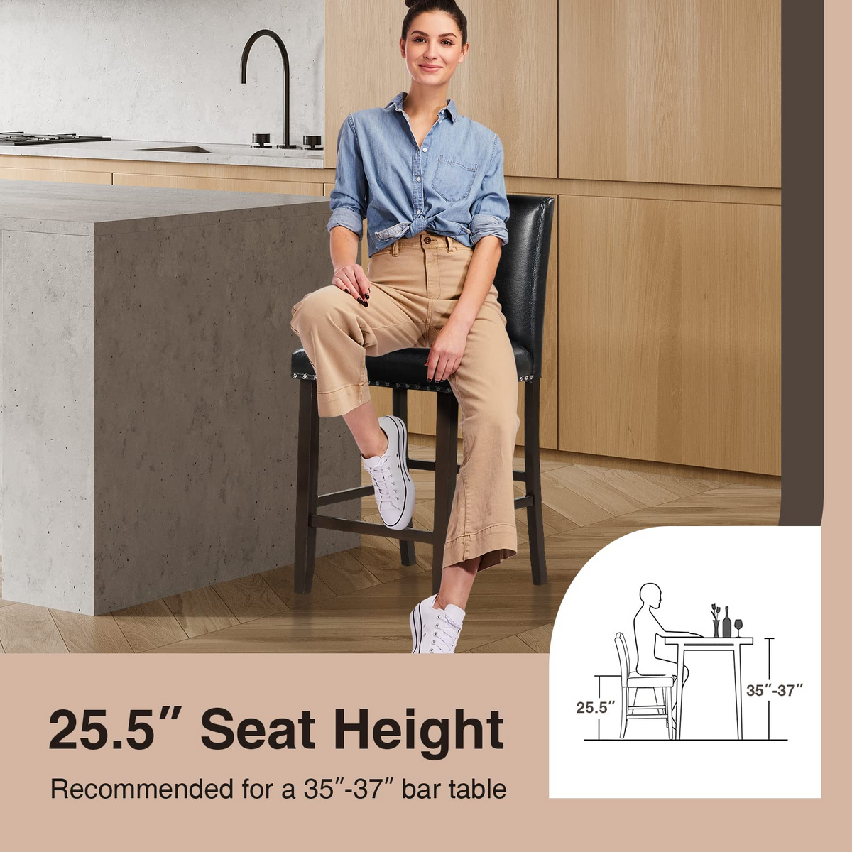 Goflame Bar Stools Set