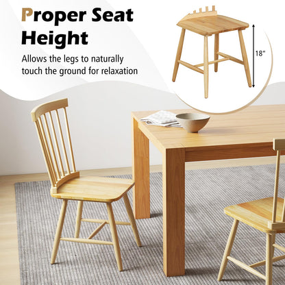Goflame Wood Dining Chairs Set