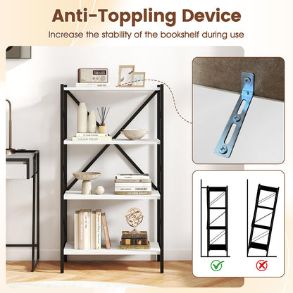 Goflame Modern Bookcase with Heavy-Duty Metal Frame (1/2)