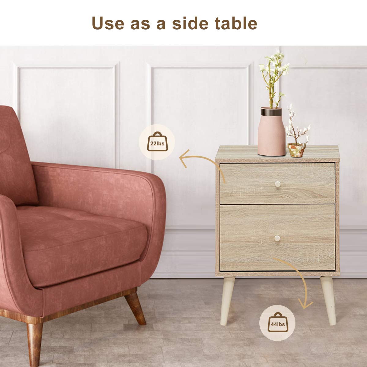 Goflame Hallway Storage Cabinet Organizer Beside End Table