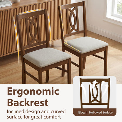 Goflame Dining Chairs Rubber Wood Dining Room Chairs (2/4)