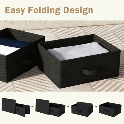 Goflame Nightstand Set of 2 with 2 Fabric Drawers