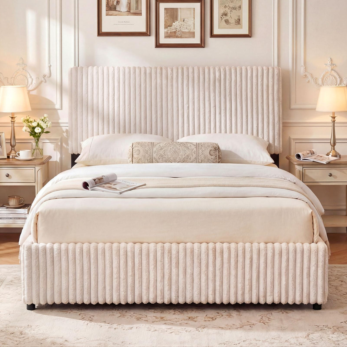 Goflame Queen Size Lift Up Storage Bed