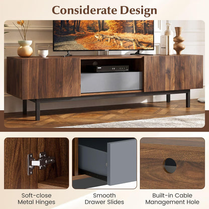 Goflame Mid Century Modern TV Stand for TVs up to 80"