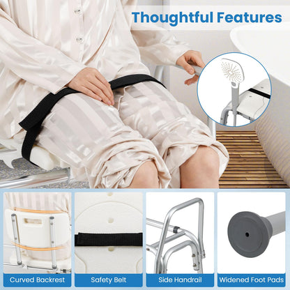 Goflame Sliding Tub Transfer Bench for Bathtub