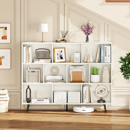 Goflame 10 Cube Bookcase with 5 Metal Legs for Living Room