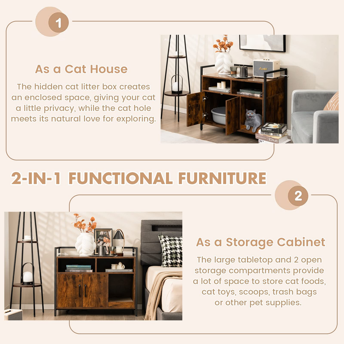 Cat Litter Box Enclosure - Goflame