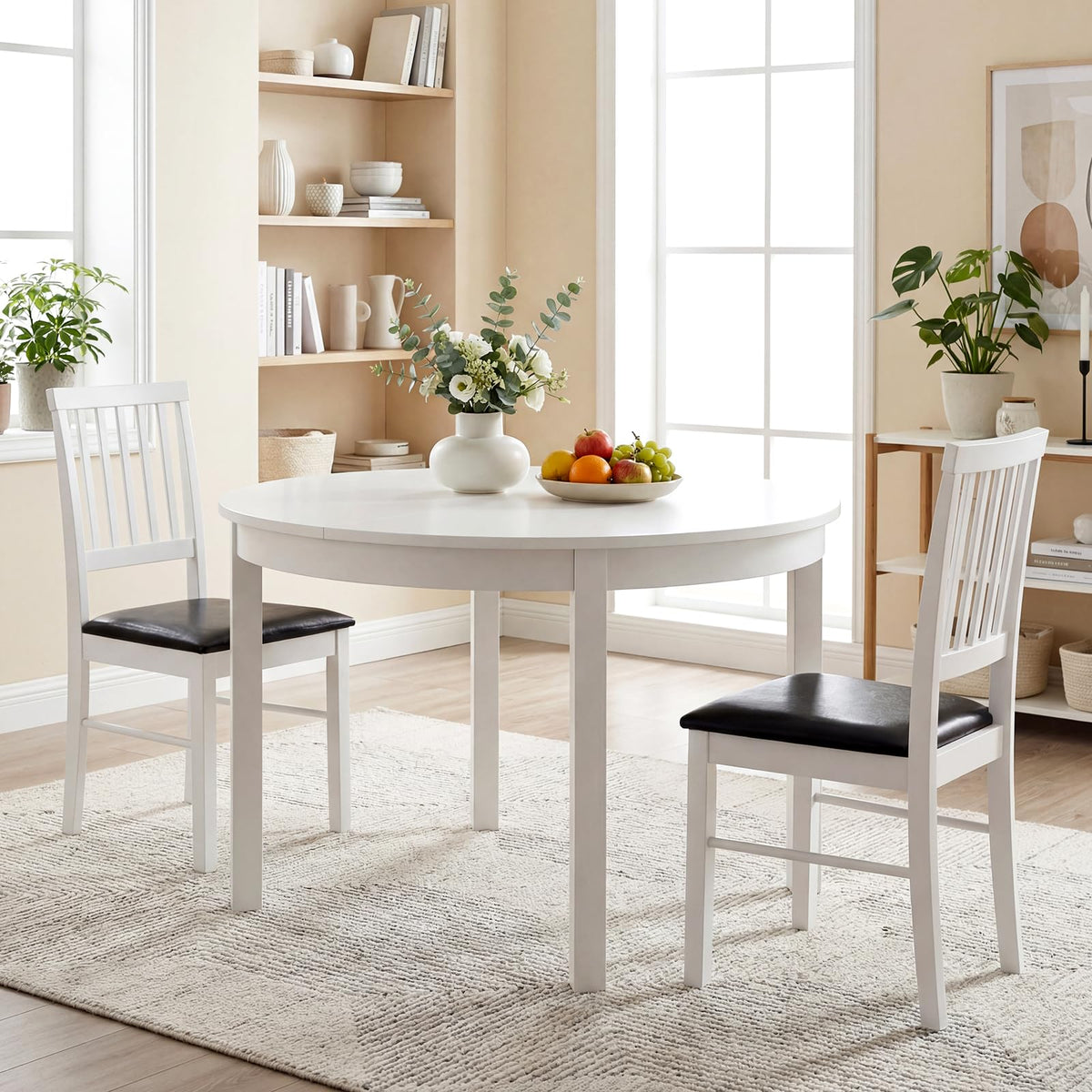 Goflame Modern Mid Century Dining Room Chairs with Hollowed Backrest