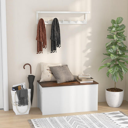 Goflame Flip-top Storage Chest, Lift Top Storage Bench w/Pneumatic Rod & Safety Hinges