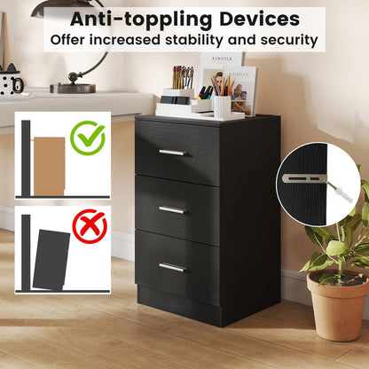 Goflame Night Stand with Charging Station - 26’’ Tall Side End Table