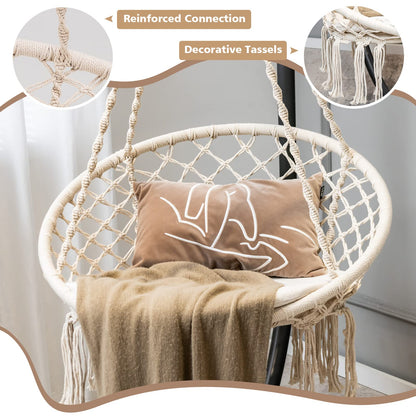 Hammock Chair Macrame Swing - Goflame