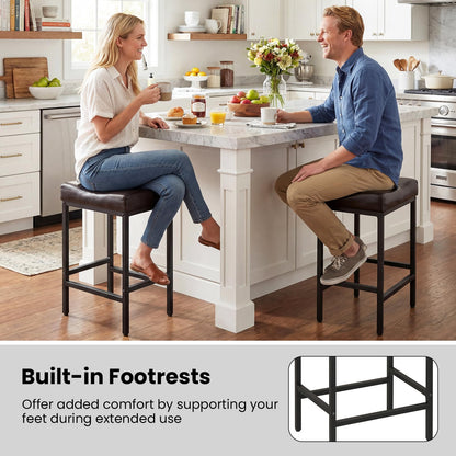 Goflame 25 Inch Counter Height Bar Chairs for Kitchen Island (2/4)