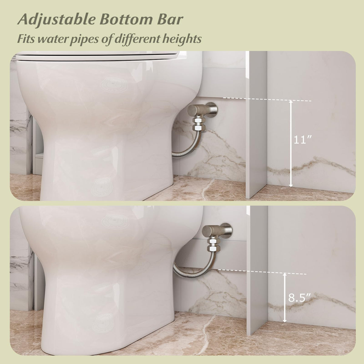 Goflame Over The Toilet Storage Cabinet with LED Light Doors Toilet Paper Holder