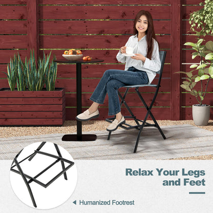 Goflame Folding Patio Bar Chairs Set of 6