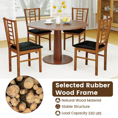 Goflame Wooden Dining Chairs Set of 2/4 Armless Kitchen Chairs