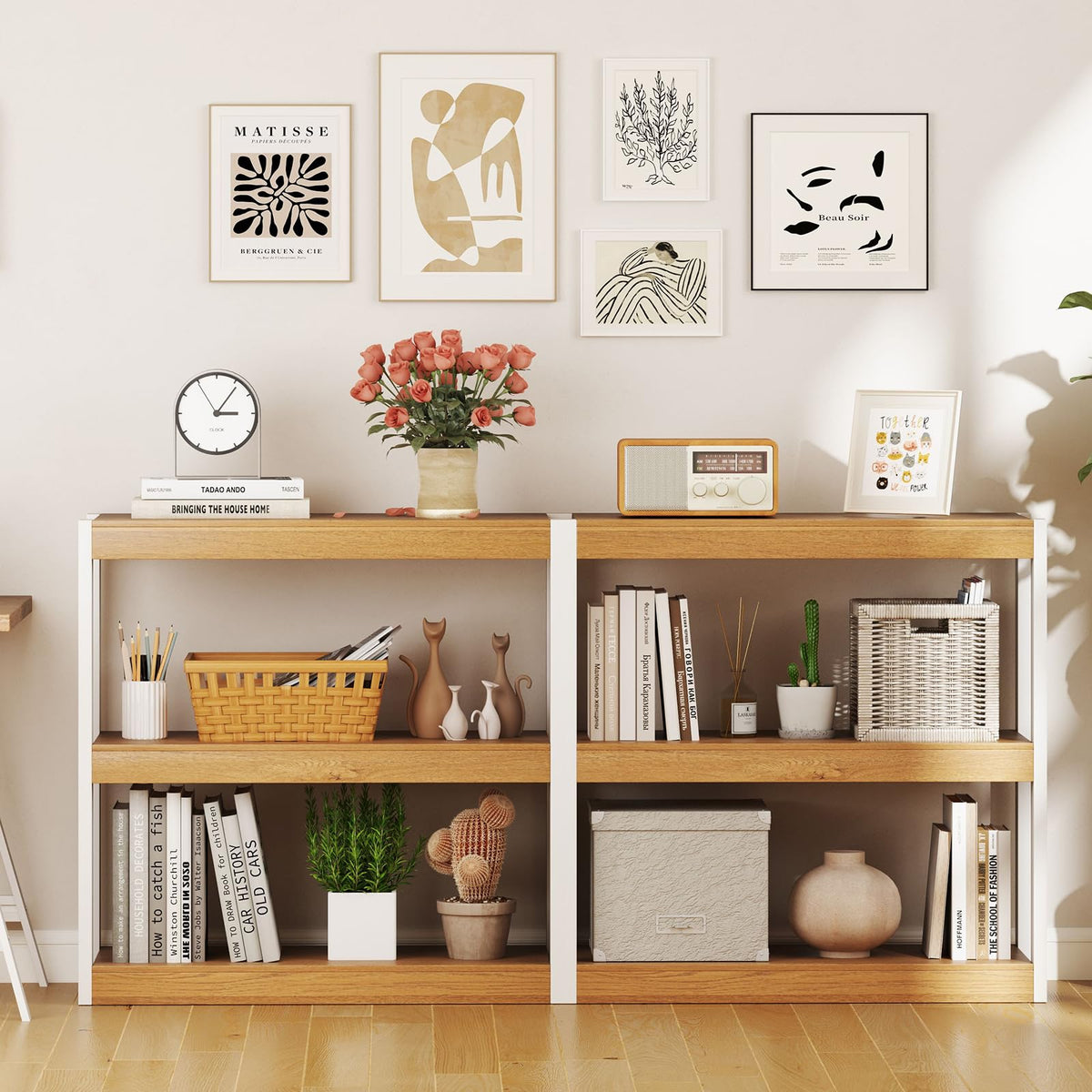 Goflame 3 Tier Bookshelf