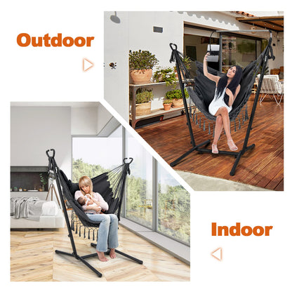 Goflame Hanging Swing with Stand - Hammock Chair with Phone Holder