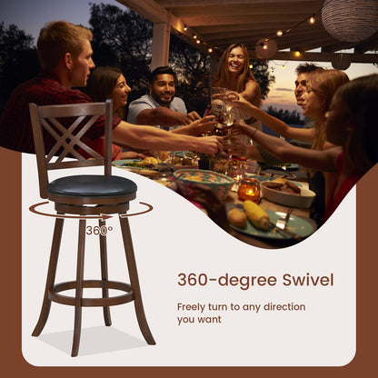 360° Swivel Barstools Set of 2 - Goflame